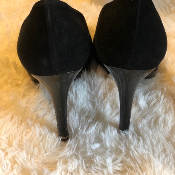 Stuart Weitzman Suede Open Toed Pumps - Picture 7 of 8